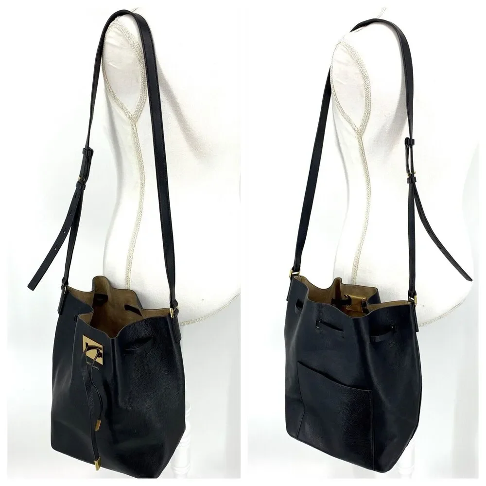Michael Kors Collection Miranda Medium Bucket Bag Black